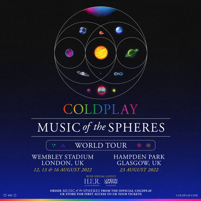 COLDPLAY 'Music Of The Spheres' Tour Poster - Vigilant Links