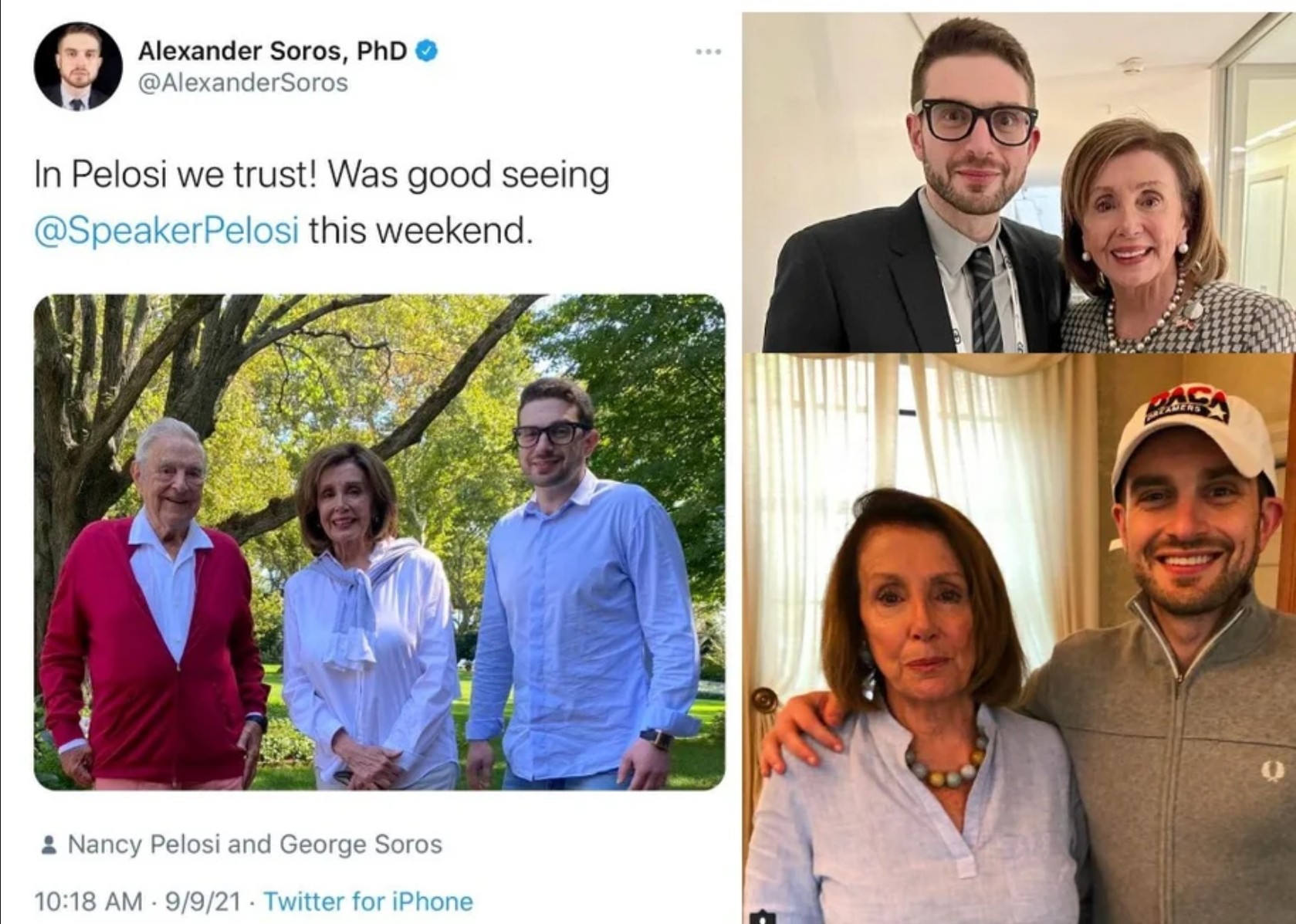 FLASHBACK: Pelosi and George Soros and son pic - Vigilant Links