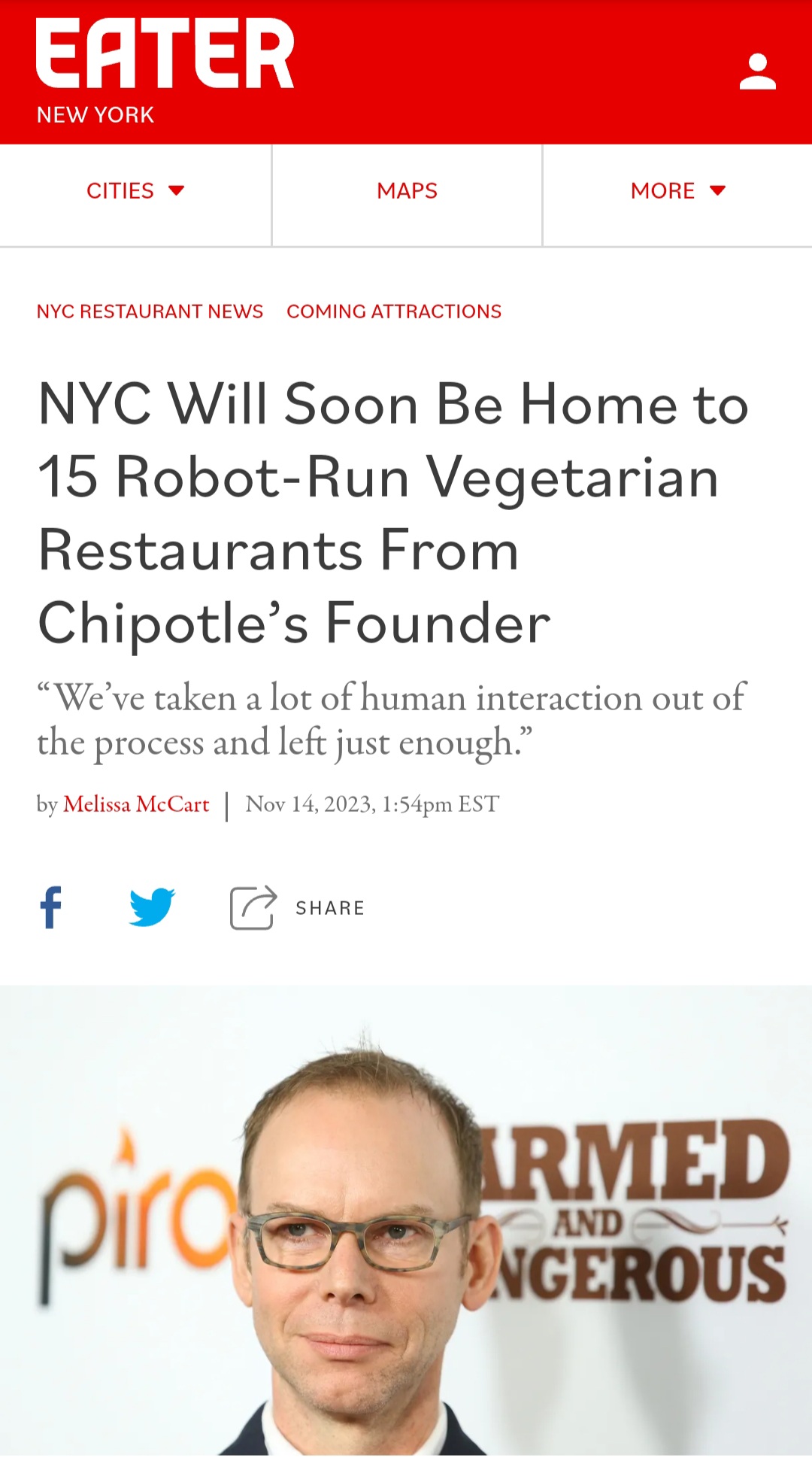 Chipotle founder wants you to avoid human interaction all while